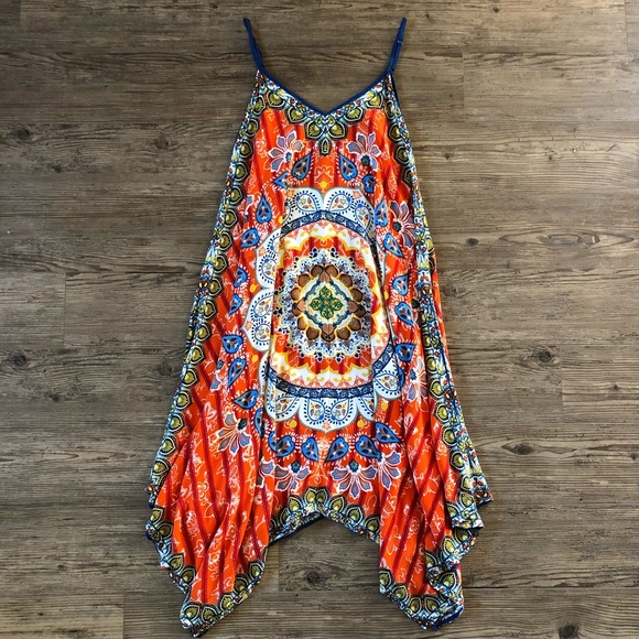 Beautiful colorful flowy tapestry dress - Picture 1 of 11